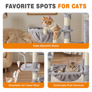 Sweetcrispy 71" Multi-Level Cat Tree, Cat Tower for Indoor Cats