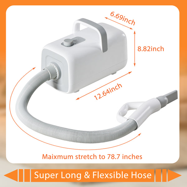 Sweetcrispy Pet Hair Dryer with Adjustable Speed/Temperature, Grooming Dryer