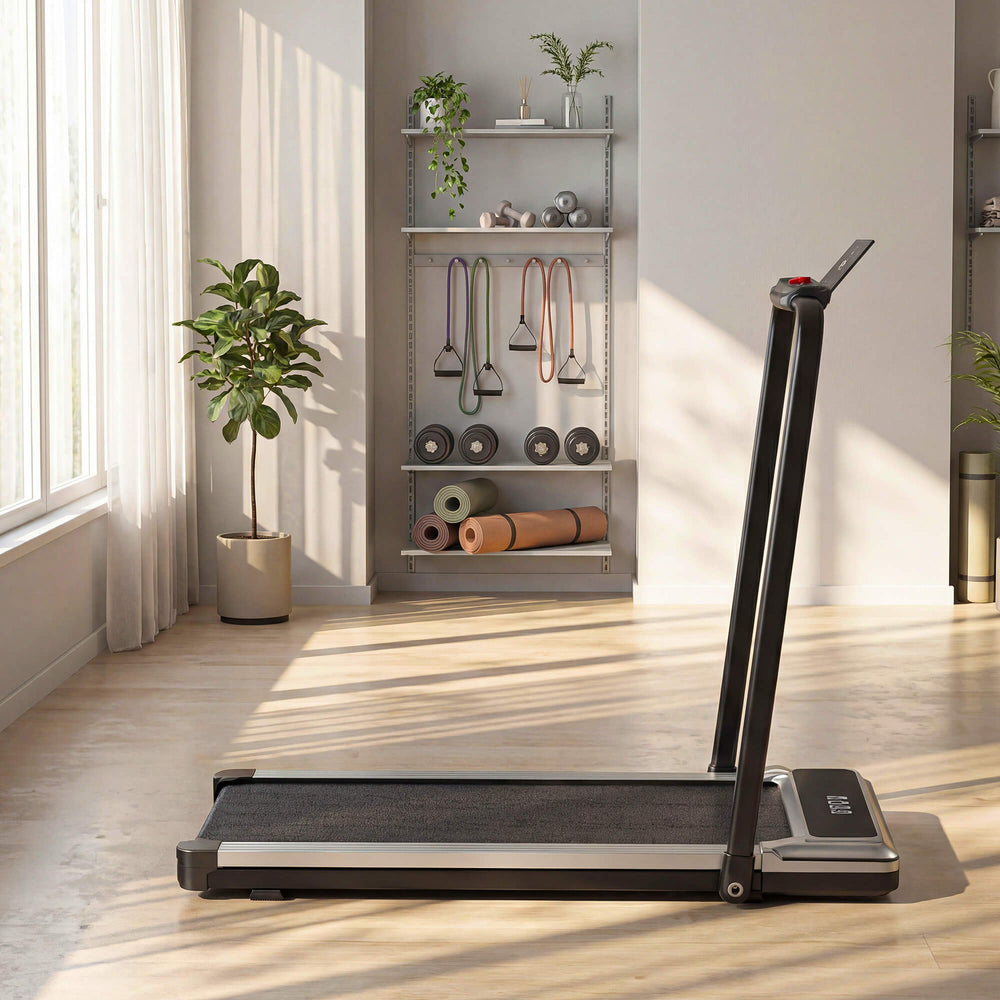 Sweetcrispy Portable Foldable Treadmill with Handrails