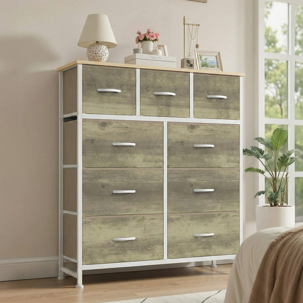 SWEETCRISPY Fabric Dresser, Storage Chest For Bedroom, Closet, Living Room, Hallway