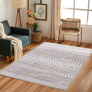 Sweetcrispy Luxury Weave Washable Area Rug for Bedroom Living Room