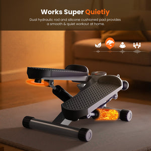 edx Steppers for Exercise, Mini Home Fitness Step with Resistance, Load Capacity 300lbs, with Digital Display, for Indoor Fitness