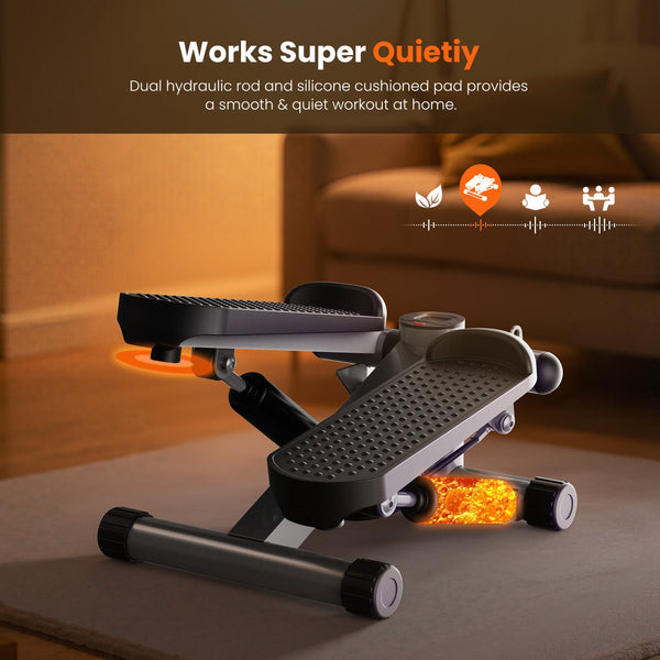 edx Steppers for Exercise, Mini Home Fitness Step with Resistance, Load Capacity 300lbs, with Digital Display, for Indoor Fitness