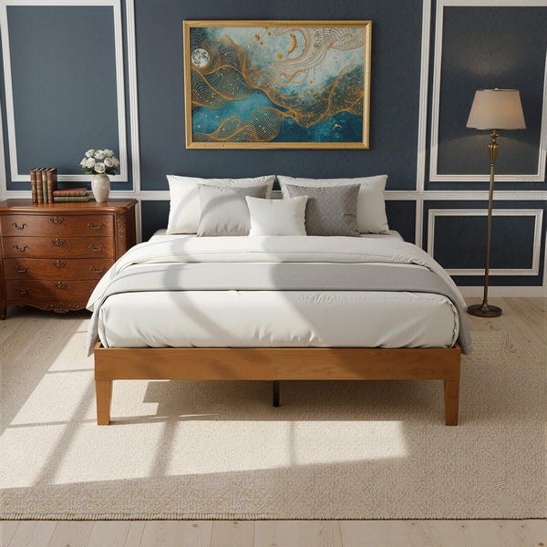 solid wood bed frame king size