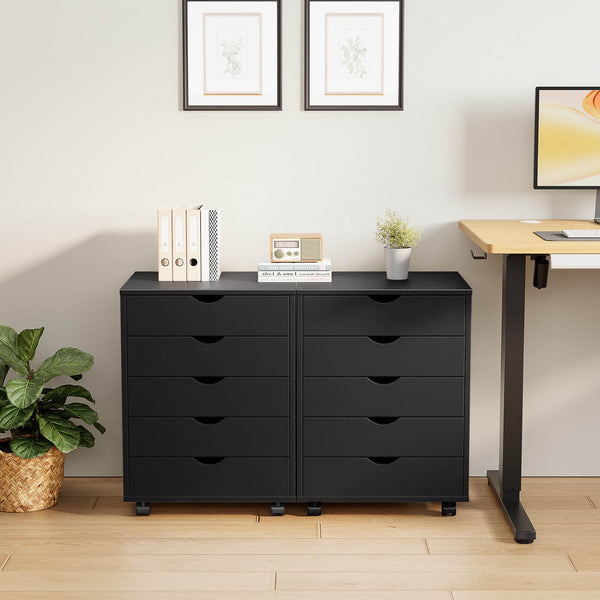 Sweetcrispy 5 Drawer Chest of Drawers for Living Room Office