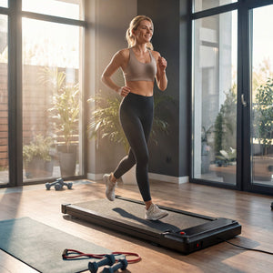 Sweetcrispy Portable Foldable Treadmill with Handrails