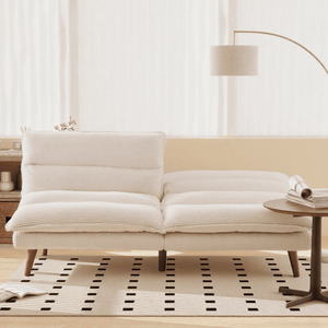Sweetcrispy Corduroy Convertible Futon Sofa Bed for Living Room & Small Spaces