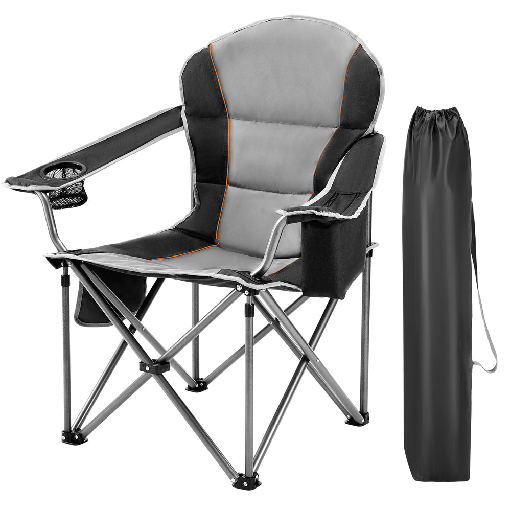 Sweetcrispy Portable Folding Camping Chair with Side Pocket