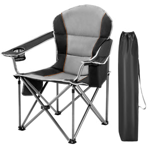 Sweetcrispy Portable Folding Camping Chair with Side Pocket