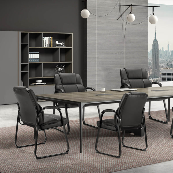 Sweetcrispy Reception Chair with Armrests for Meeting Rooms
