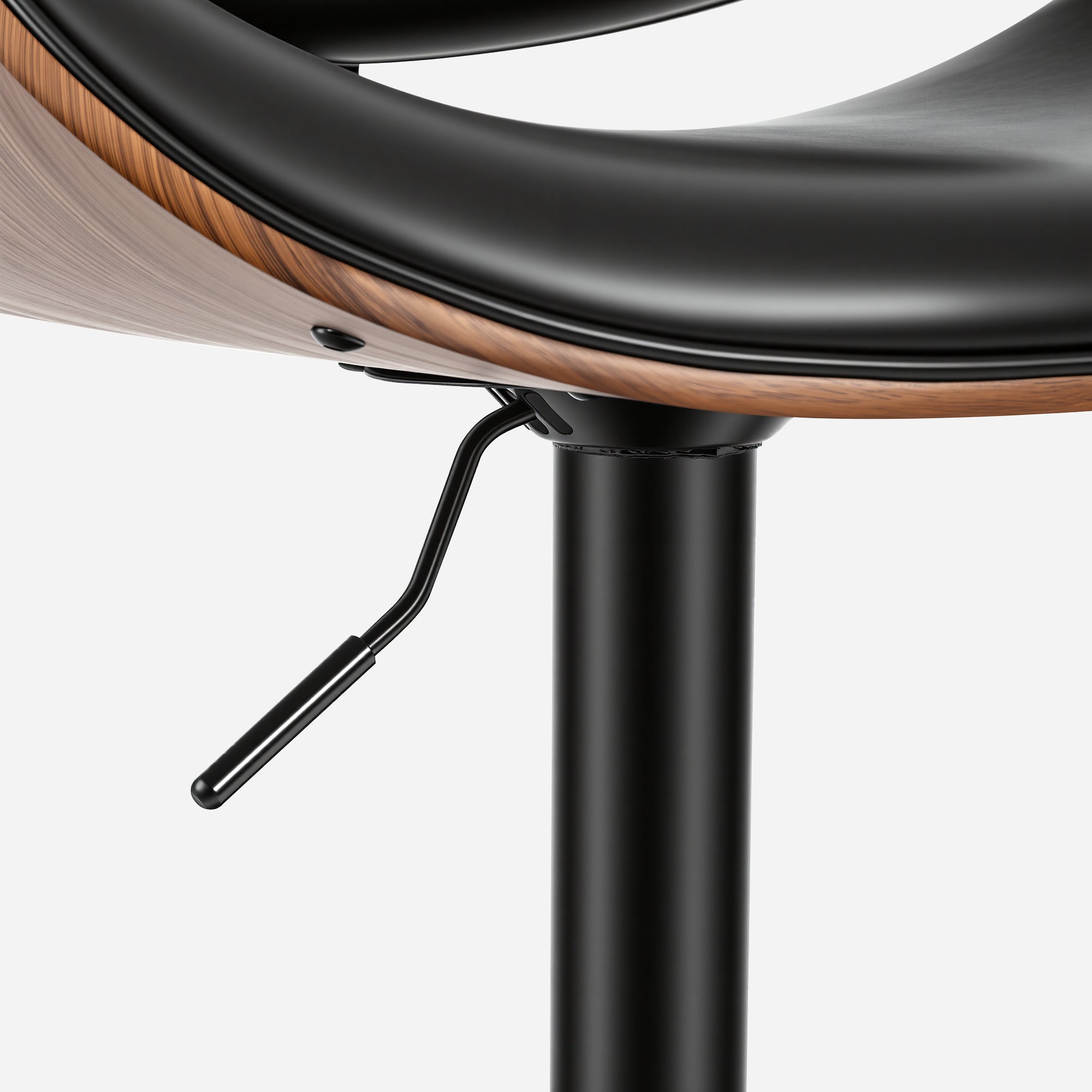 Sweetcrispy Adjustable Bentwood Swivel Bar Stools - Set of 2