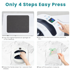 Sweetcrispy Portable Heat Press Machine 12x10.4" for Heat Transfer