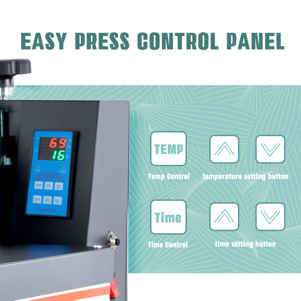 Sweetcrispy 15x15 Heat Press Machine for DIY, Fast Heating and Adjustable Pressure