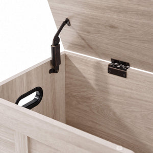Sweetcrispy Wooden Storage Bench with Soft-Close Lid