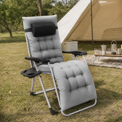 Sweetcrispy Foldable Zero-Gravity Outdoor Lounge Chair for Beach/Patio