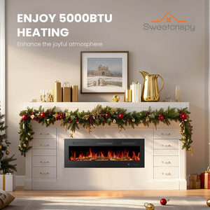 Sweetcrispy Smart Electric Fireplace for Indoor Use