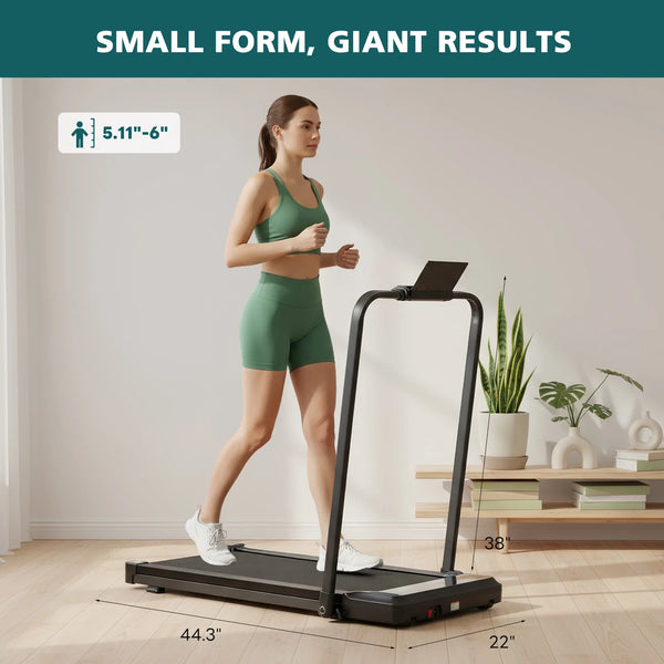 Sweetcrispy Portable Foldable Treadmill with Handrails