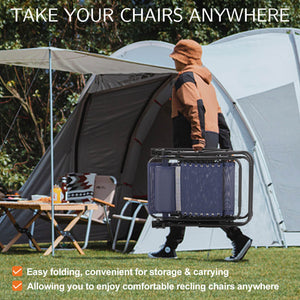 Sweetcrispy Portable Camping Lounge Chair（Set of 2）