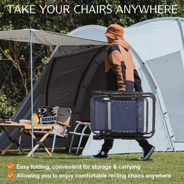 Sweetcrispy Portable Camping Lounge Chair（Set of 2）