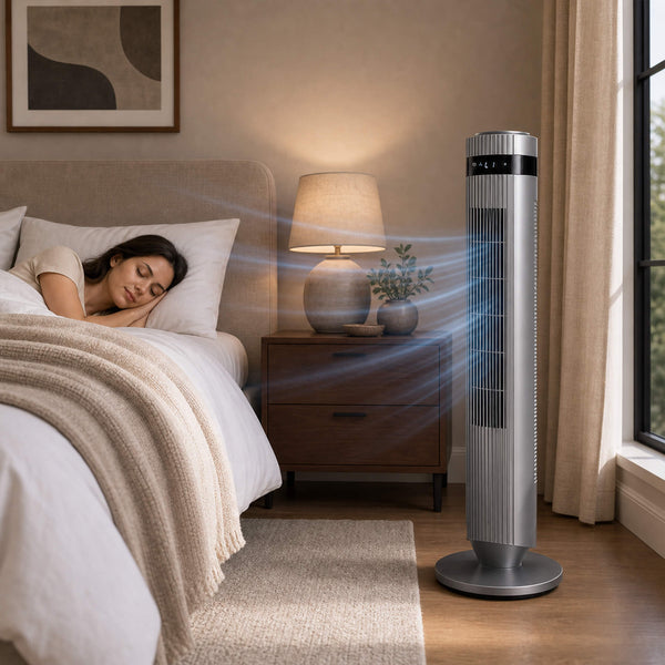 Sweetcrispy Quiet Bladeless Smart Tower Fan for Living Room