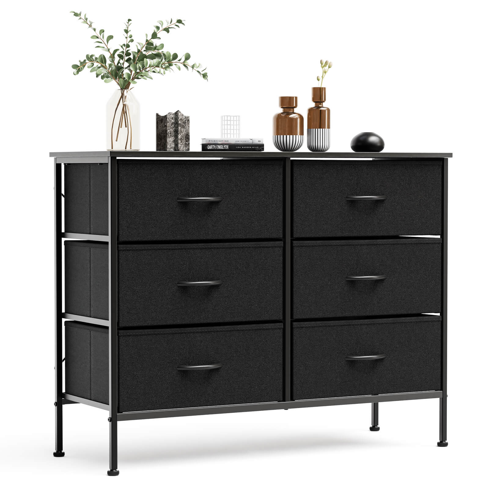 Sweetcrispy TV Stand with Wide Drawers for Bedroom