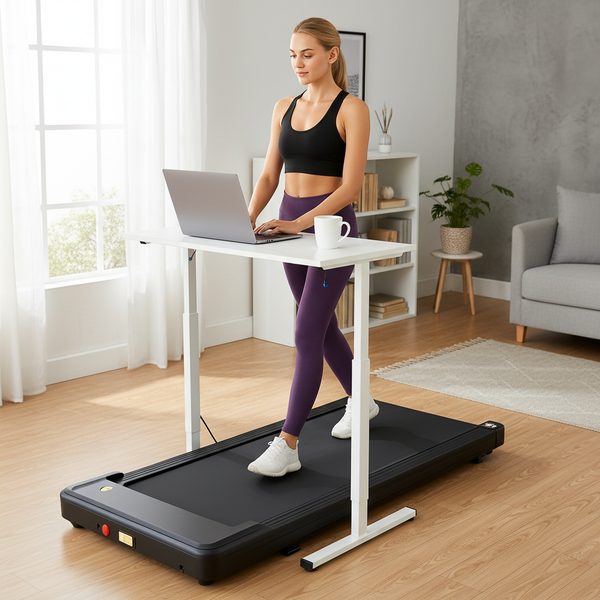 Treadmill Standing Rails Folding Treadmill for Home - Sweetcrispy Portable Walking Pad with ...