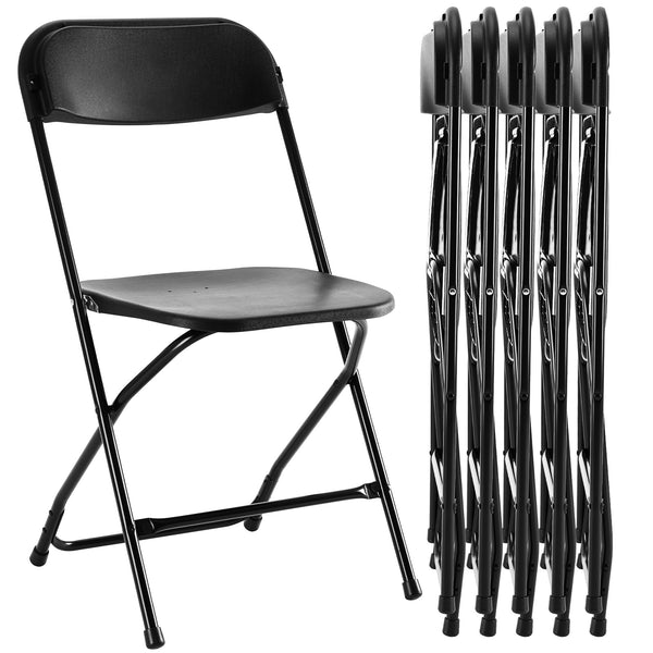 Sweetcrispy Lightweight Plastic Folding Chair for Indoor & Outdoor Use