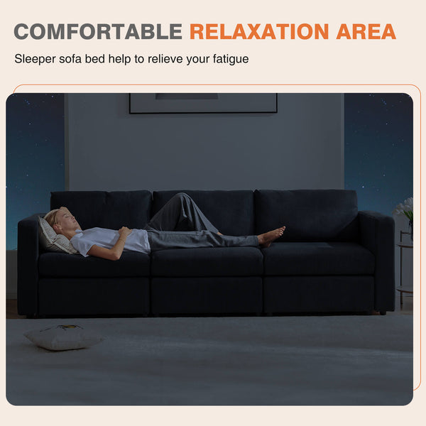 Sweetcrispy Convertible Combo Sofa Bed for Living Room