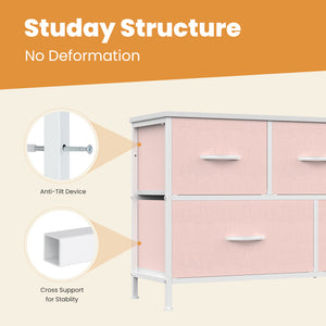 SWEETCRISPY Fabric Dresser, Storage Chest For Bedroom, Closet, Living Room, Hallway