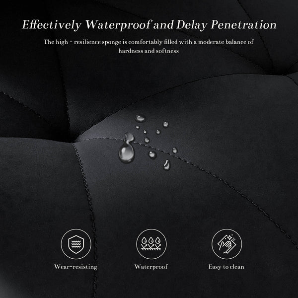 Sweetcrispy Faux Leather Diamond-Quilted Bar Stool-set of 2