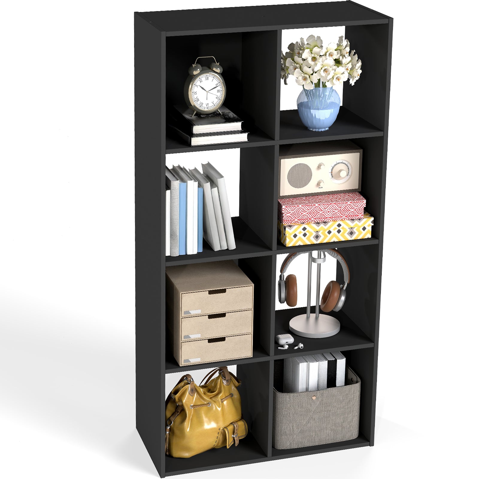 EDX Storage Organizer, Open Cube Storage Bookcase with 3 Removable Back Panels for Living Room, Bedroom & Office – EDX