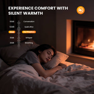 Sweetcrispy Smart Electric Fireplace for Indoor Use