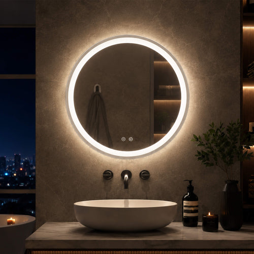 Sweetcrispy Adjustable, Lighted, Anti-Fog Makeup Mirror for Bathroom