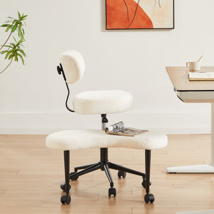 Sweetcrispy Ergonomic Cross-Legged Swivel Chair for Relaxation & Meditation