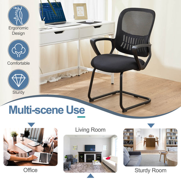 Sweetcrispy Office Chair with Storage Basket for Office