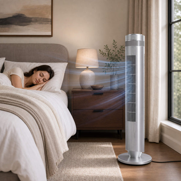 Sweetcrispy Quiet Bladeless Smart Tower Fan for Living Room