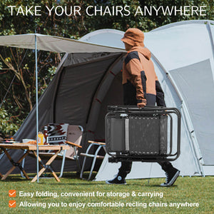 Sweetcrispy Portable Camping Lounge Chair（Set of 2）