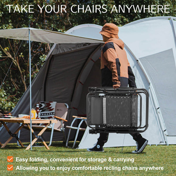 Sweetcrispy Portable Camping Lounge Chair（Set of 2）