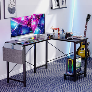 Sweetcrispy Play Table, L-Shape with Stand Side Pocket for Home