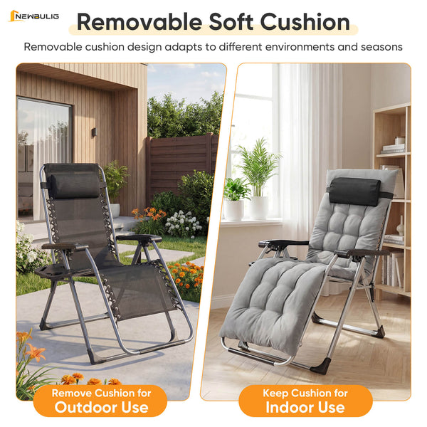 Sweetcrispy Foldable Zero-Gravity Outdoor Lounge Chair for Beach/Patio