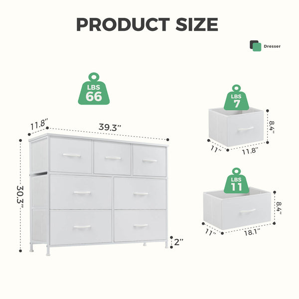 Sweetcrispy Dresser Wooden Top with Storage for Living Room Bedroom