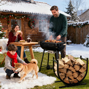 Sweetcrispy SteadyHearth Heavy Duty U-Shaped Firewood Rack