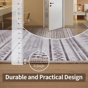 Sweetcrispy Luxury Weave Washable Area Rug for Bedroom Living Room