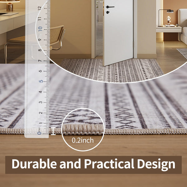 Sweetcrispy Luxury Weave Washable Area Rug for Bedroom Living Room