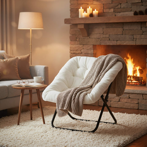 Sweetcrispy Foldable Sauce Moon Chair for Living Room