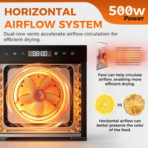 Sweetcrispy Food Dehydrator with 8 Stainless Trays for Homemade Snacks