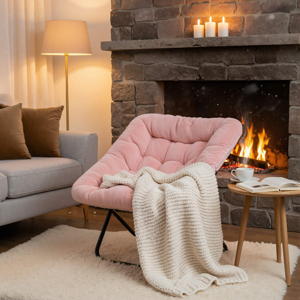 Sweetcrispy Foldable Sauce Moon Chair for Living Room