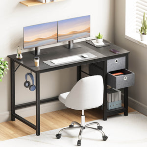 Sweetcrispy Computer Desk with Drawers for Bedroom Playroom