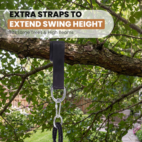 Sweetcrispy 40" Kids Saucer Swing, Adjustable Rope, 440lb Capacity, 600D Oxford Fabric, Outdoor Tree Swing with 4 Detachable Flags