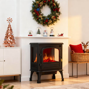 Sweetcrispy HearthGlow Twin Door Electric Fireplace for Indoor Use